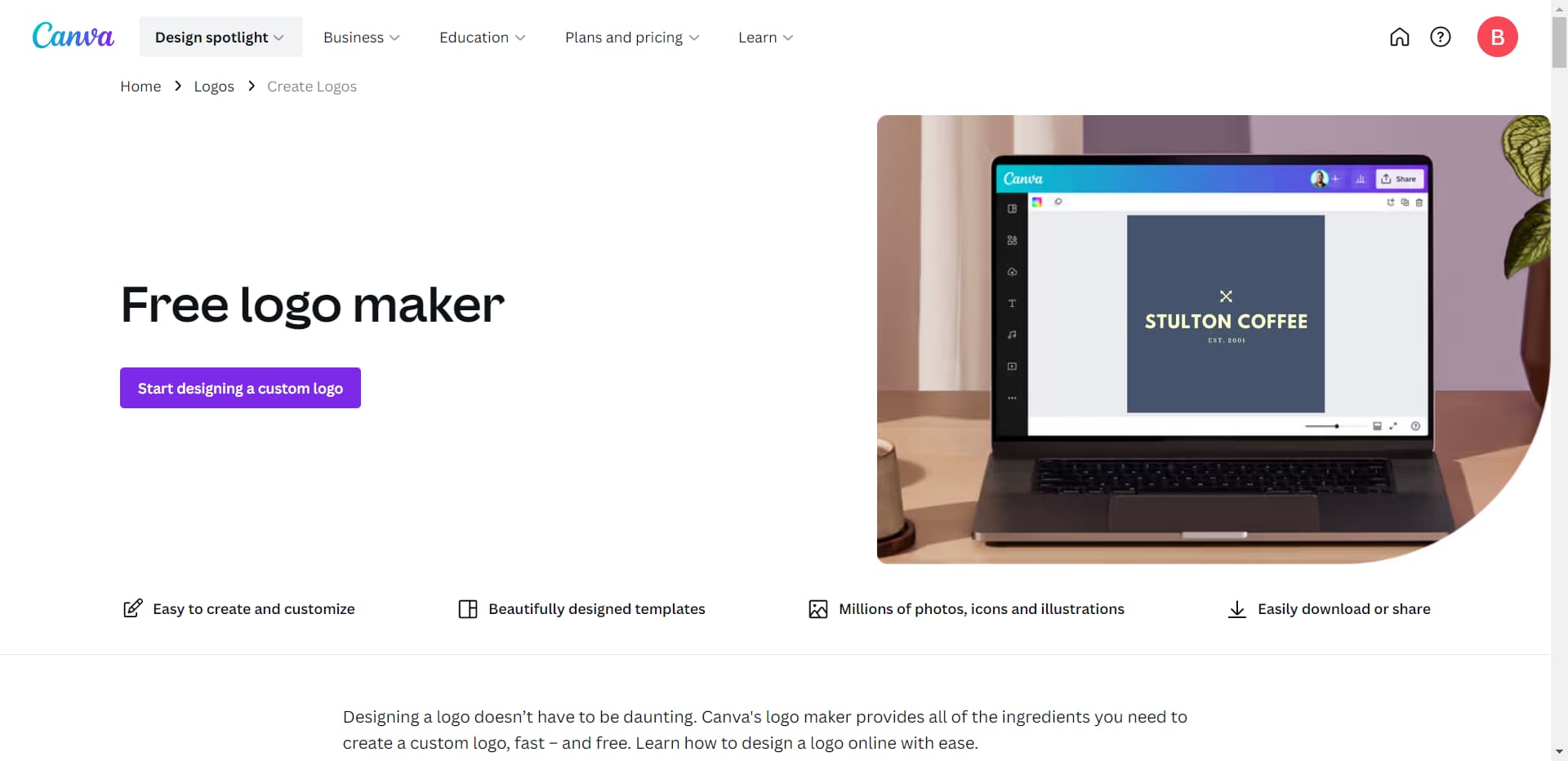 Canva area Creative maker screenshot