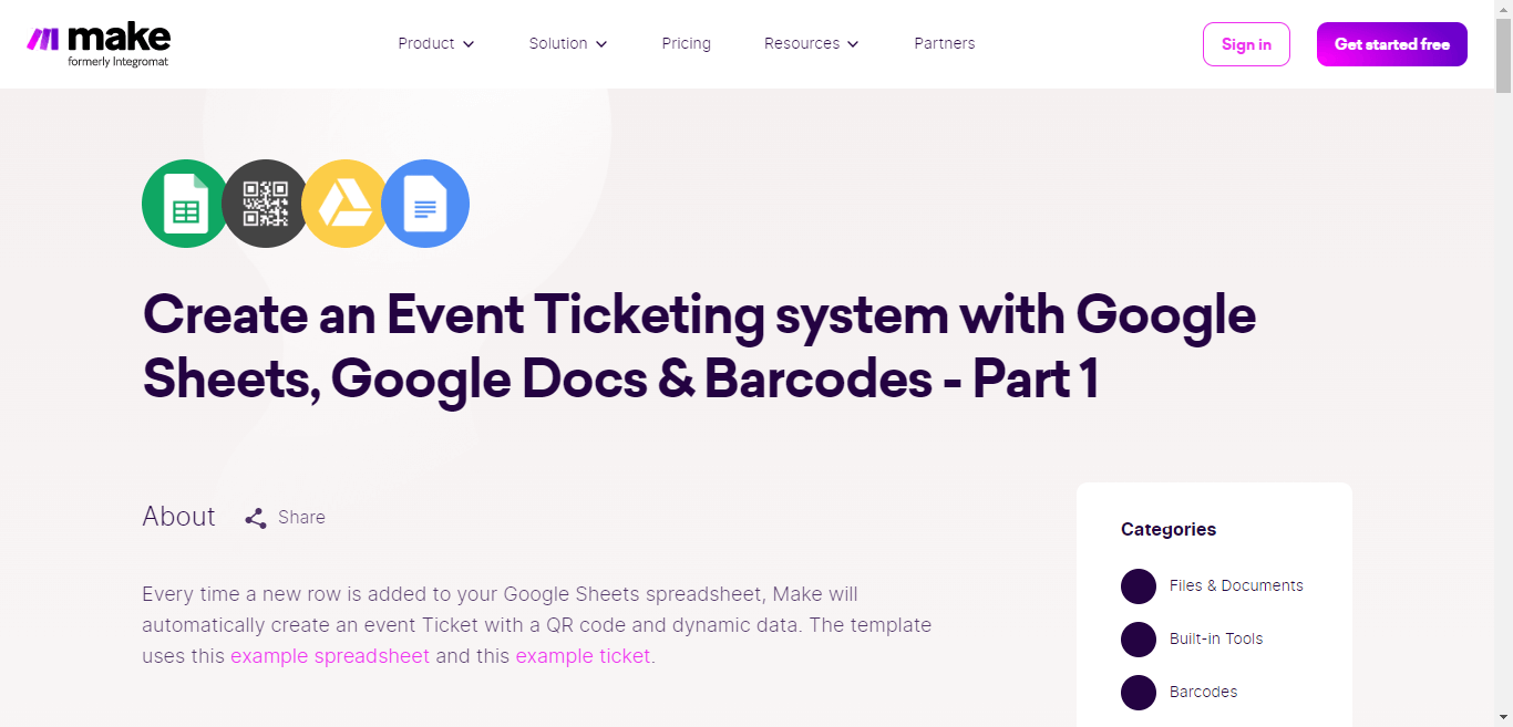 Make area Task template screenshot