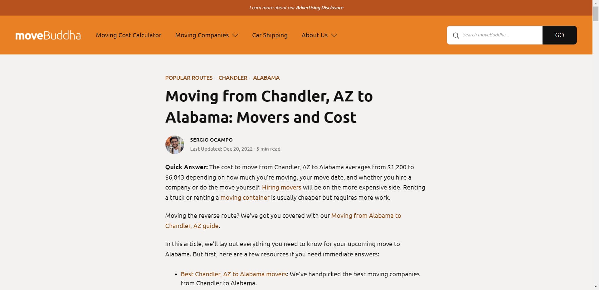 moveBuddha area Popular routes screenshot